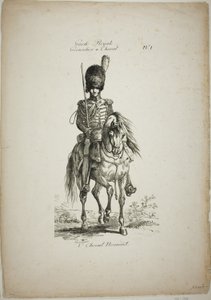 Kraliyet Muhafızı, Norman Atlı Grenadier ve At, No. 1 by Carle Vernet