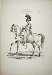 Kraliyet Muhafızı, Norman Atlı Hafif Piyade ve At, No. 4 by Carle Vernet