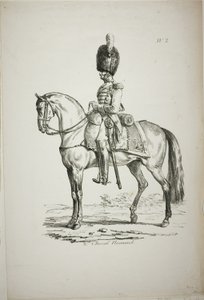 Kraliyet Muhafızı, Norman Atlı Asker ve At, No. 2 by Carle Vernet