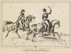 Günlük Hayat, Yollar ve Patikalardan Manzaralar: Posta Yolu..., 1817. by Carle Vernet