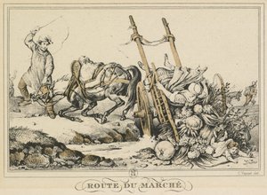 Günlük Yaşam, Yollar ve Patikalar: Pazara Giden Yol, 1819. by Carle Vernet