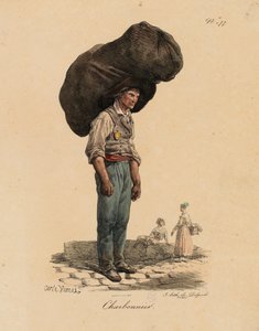 #39;Les Cris de Paris#39;teki kömürcü by Carle Vernet