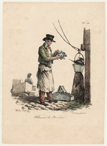 #39;Les Cris de Paris#39;teki lamba yakıcısı by Carle Vernet