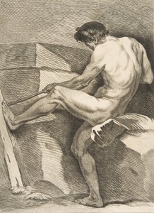 Bir Akademi: İp Çeken Adam, 1742-43. by Carle van Loo