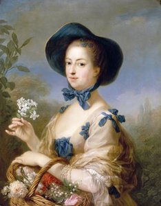Jeanne-Antoinette Poisson, Marquise de Pompadour Güzel Jardiniere by Carle van Loo