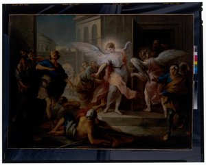 Sodom'da Yaşayanların Kör Edilmesi by Carle van Loo