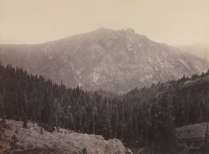 Davoncastle Butte, Sierra Nevada, c. 1866-1870. by Carleton E. Watkins