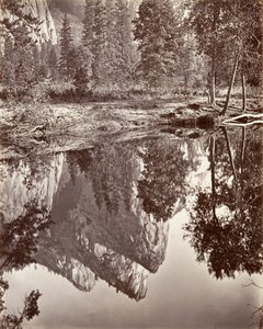 Üç Kardeşin Aynadan Görünümü, Yosemite, yak. 1872, basılmış yaklaşık. 1876.