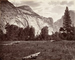 Kuzey Kubbesi, 3.725 fit, Yosemite, yaklaşık. 1872, basılmış yaklaşık. 1876. by Carleton E. Watkins.
