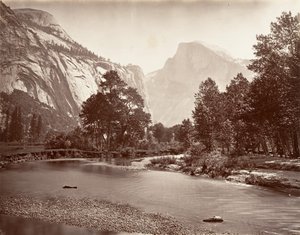 Kuzey ve Güney Kubbesi, Yosemite, yak. 1872, basılmış yaklaşık. 1876.