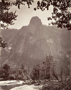 Sentinel Kayası, Yosemite, yak. 1872, basılmış yaklaşık. 1876. by Carleton E. Watkins.