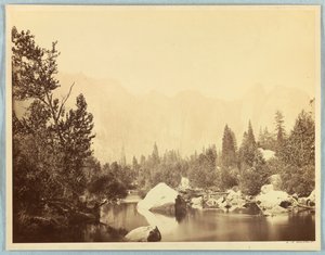 Merced Nehri üzerinde görünüm, Yosemite by Carleton E. Watkins