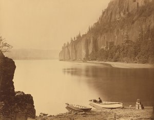 Cape Horn, Columbia Nehri, 1867. by Carleton Emmons Watkins