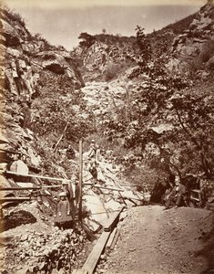 Hot Sulphur Springs, Santa Barbara, 1876, basılmış yakl. 1876. by Carleton Emmons Watkins