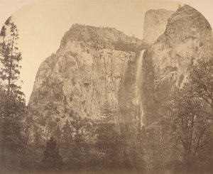 Pohono, Gelin Duvağı, 900 Feet, Yosemite, 1861. by Carleton Emmons Watkins