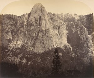 Nöbetçi. Önden Görünüm: 3270 Feet., 1861. by Carleton Emmons Watkins