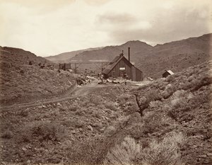 Sutro Tünel Şaftı No. 3, 1875, basılmış yakl. 1876. by Carleton Emmons Watkins