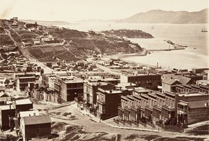 Golden Gate, 1868-69, basılmış yaklaşık. 1876. by Carleton Emmons Watkins