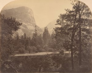 Yarım Kubbenin Eteğindeki Göl, 1861. by Carleton Emmons Watkins