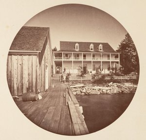 Warm Springs Otel Lake Tahoe, yaklaşık. 1878. by Carleton Emmons Watkins