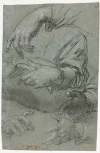 Eller recto çalışmaları, c. 1586.