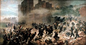 La breche de la Porta Pia, Roma (20 Eylül 1870) - Carlo Ademollo