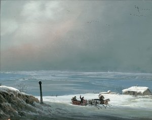 Kışın Odessa çevresi, 1841. by Carlo Bossoli