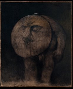 Monos (karton üzerine yağlı boya) by Carlo Cremaschi