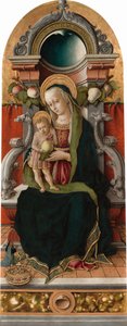 Madonna ve Çocuk Donörle Taht Edildi by Carlo Crivelli