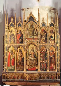 Azizler ile Madonna ve Çocuk, poliptik (panelde mizaç) by Carlo Crivelli
