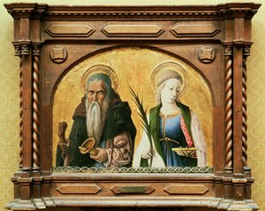 Anthony the Hermit ve St. Lucy, c.1470 (gemide sıcaklık) by Carlo Crivelli