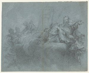 Bulutlarda meleklerle Madonna by Carlo Innocenzo Carlone (possibly)