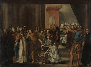 İmparator Konstantin, Arian kitaplarını yakıyor, 1640