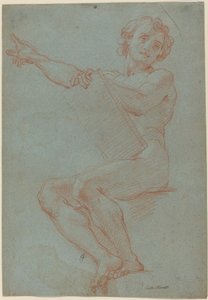 Oturan Adam Tablet Tutuyor by Carlo Maratta