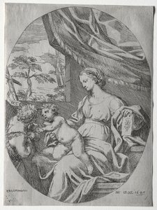 Bebek Aziz John ile Bakire ve Çocuk, 1647. by Carlo Maratta or Maratti
