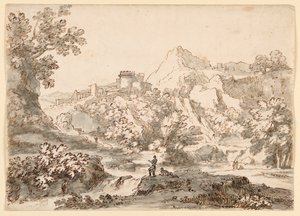 Çizim, Kasabalı Bir Manzara, 1750-1770 by Carlo Marchionni