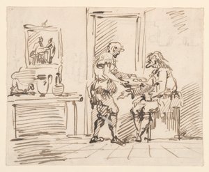 Çizim, Bir tür sahnesi, 1725-50 by Carlo Marchionni