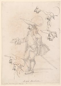 Çizim, Karikatürler, yaklaşık 1725-75 by Carlo Marchionni