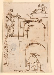 Çizim, Eskizler, 1725-50 by Carlo Marchionni