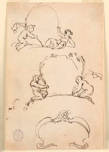 Çizim, Üç kartuş eskizi, 1775