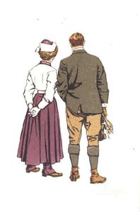 Düşünceli bir Çift (renkli taş) by Carlo Pellegrini