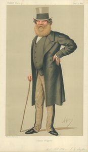 Albay Sağ Hon Thomas Edward Taylor, Son zamanlarda çırpılmış, 4 Temmuz 1874, Vanity Fair karikatürü by Carlo Pellegrini