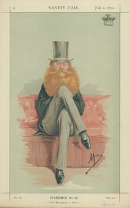 Earl Spencer, Barış Elçisi, 2 Temmuz 1870, Vanity Fair karikatürü by Carlo Pellegrini