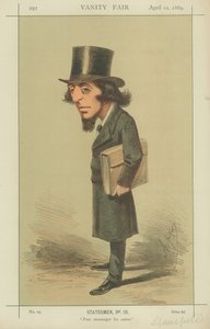 Rt Hon James Stansfeld, Başkalarını cesaretlendirmek için, 10 Nisan 1869, Vanity Fair karikatürü by Carlo Pellegrini