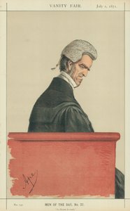 Sir John George Shaw-Lefevre, La Reyne le veult, 1 Temmuz 1871, Vanity Fair karikatürü by Carlo Pellegrini