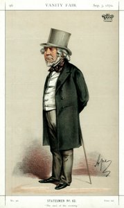 The Cool of the Evening, Lord Houghton, İngiliz şair ve politikacı, 1870. by Carlo Pellegrini