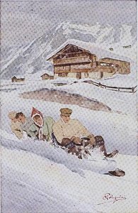 Dört Kişilik Kızak (renkli taş) by Carlo Pellegrini