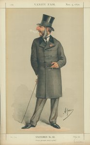 The Hon J C Vivian, Always pleasant always genial, 5 November 1870, Vanity Fair cartoon  by Carlo Pellegrini