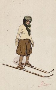 Kadın kayak (renkli taş) by Carlo Pellegrini