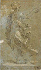 Drapeli Ayakta Sağ Kolu Yükseltilmiş Erkek Figürü by Carlo Urbino